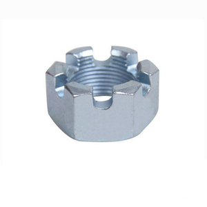 BS1083 Precision Hexagon Slotted Nuts - B.S.W. & B.S.F. Threads Blue White Zinc
