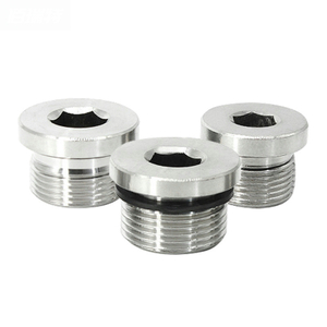 NF E 27-434 Metric Screw Hexagon Socket Cylindrical Head Metal Plugs with Collar Joints for Use with Gaskets